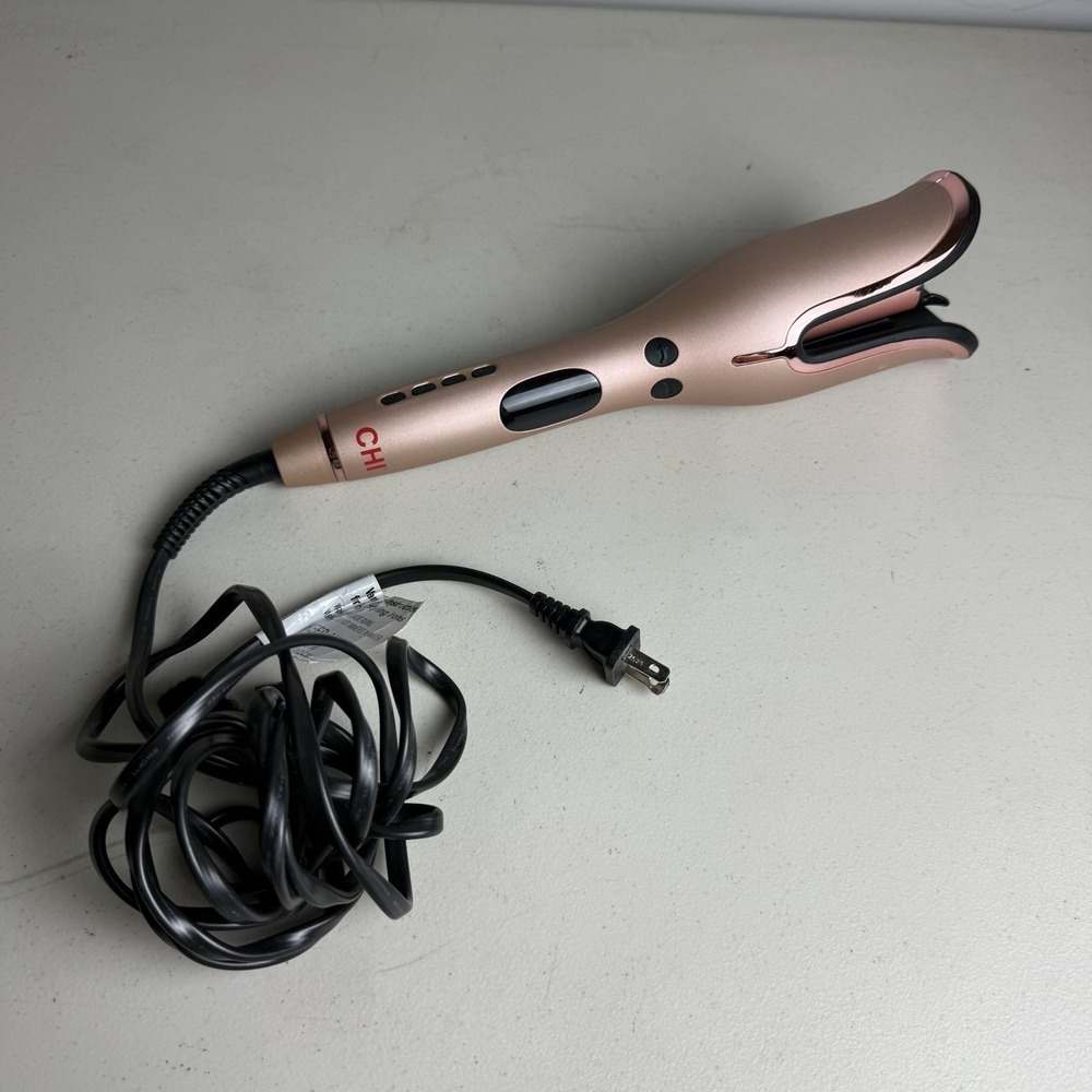 CHI CA2348 Rose Gold Spin N Curl Corded Electric Ceramic Rotating Hair Curler